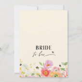 フラワーマルチカラーブライドトゥビーブライダルシャワー 招待状 (裏面)