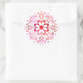 フラワーマンダラステッカー ラウンドシール (バッグ)