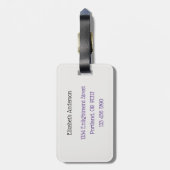 フラワーマンダラ抽象芸術万華鏡模様 ラゲッジタグ (裏面縦)