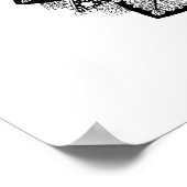 フラワーマンダラ白黒 ポスター (角)