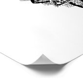 フラワーマンダラ白黒 ポスター (角)