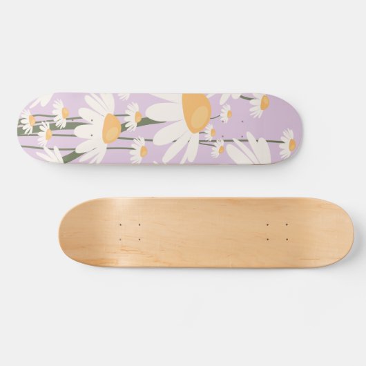 フラワーマーケットアムステルダム抽象芸術レトロデイジー スケートボード (横)
