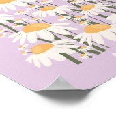 フラワーマーケットアムステルダム抽象芸術レトロデイジー ポスター (角)