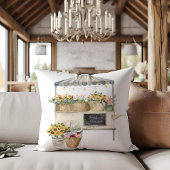 フラワーマーケットグラフウォーターカラーコテージコアアート クッション