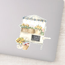 フラワーマーケットグラフウォーターカラーコテージコアアート