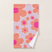 フラワーマーケットコペンハーゲンレトロカラフルフローラ バスタオルセット (ハンドタオル)