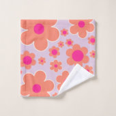 フラワーマーケットコペンハーゲンレトロカラフルフローラ バスタオルセット (ウォッシュタオル)