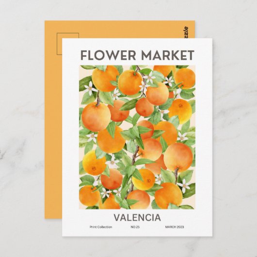 フラワーマーケットシティズオブザワールドバレンシアカスタム ポストカード (正面/裏面)