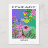 フラワーマーケットシティズオブザワールドマドリードカスタム ポストカード (正面)
