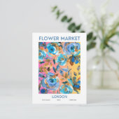 フラワーマーケットシティズオブザワールドロンドンカスタム ポストカード (スタンド正面)