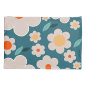 フラワーマーケットストックホルム抽象芸術レトロ花 枕カバー (裏面)