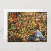 フラワーマーケットニューデリーインド絵葉書 ポストカード (正面/裏面)