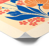 フラワーマーケットニューヨークレトロフローラプリント ポスター (角)