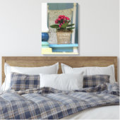 フラワーマーケットフラワーポット- Martha's Vineヤード キャンバスプリント (インサイチュ (寝室))