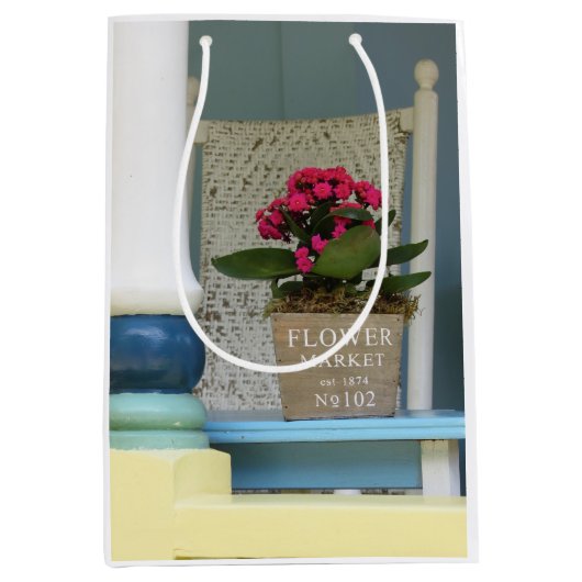 フラワーマーケットフラワーポット- Martha's Vineヤード ミディアムペーパーバッグ (正面)