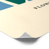 フラワーマーケットプリントメキシコシティサンフラワーアステト ポスター (角)