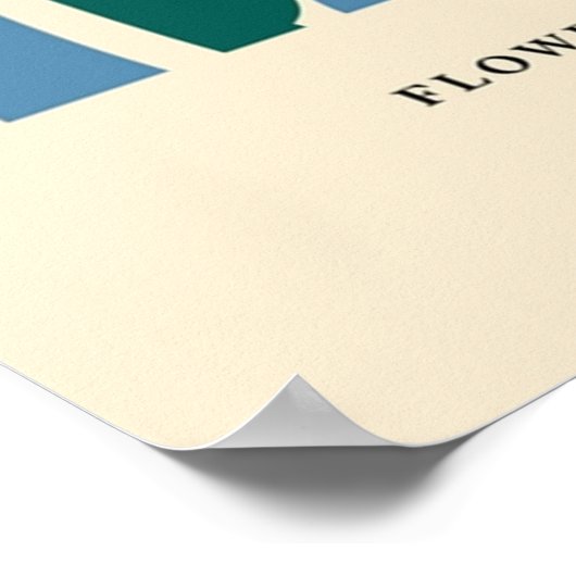 フラワーマーケットプリントメキシコシティサンフラワーアステト ポスター (角)