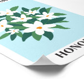 フラワーマーケットホノルルホワイトジャスミンフローラ ポスター (角)