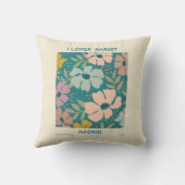 フラワーマーケットマドリードプリント クッション (裏面)