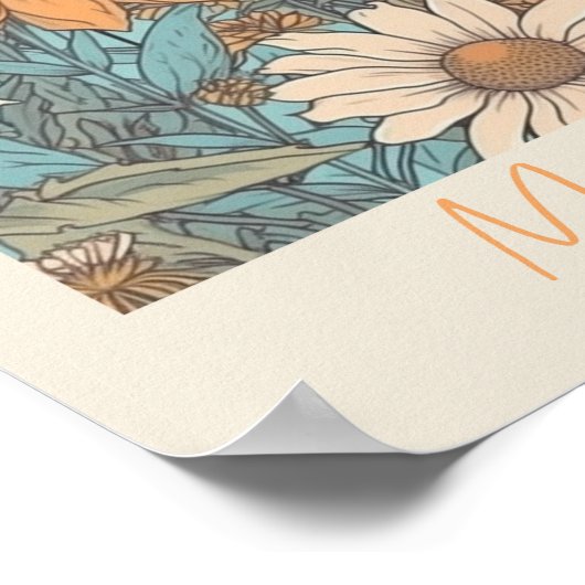 フラワーマーケットマルセイユNo. 4植物学 ポスター (角)