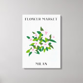 フラワーマーケットミラノピンクリリーフラワーフローラ キャンバスプリント (正面)