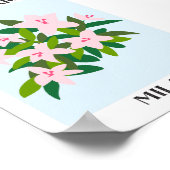 フラワーマーケットミラノピンクリリーフラワーフローラ ポスター (角)