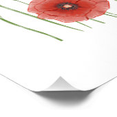 フラワーマーケットレッドポピーとラディバグ フォトプリント            (角)