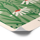 フラワーマーケットロンドンレトロ抽象芸術花 ポスター (角)