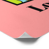 フラワーマーケットロンドン1967カラフルレトロフローラ ポスター (角)