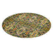 フラワーマーケットヴィンテージ黄色ワイルドフラワーボタニカル カッティングボード (角)