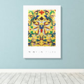 フラワーマーケットヴィンテージ黄色ワイルドフラワーボタニカル キャンバスプリント (インサイチュ (ウッドフロア))