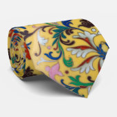 フラワーマーケットヴィンテージ黄色ワイルドフラワーボタニカル ネクタイ (ロール)