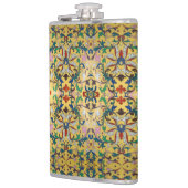 フラワーマーケットヴィンテージ黄色ワイルドフラワーボタニカル フラスク (左)