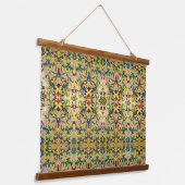 フラワーマーケットヴィンテージ黄色ワイルドフラワーボタニカル 吊り下げ型タペストリー (傾斜あり)