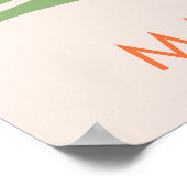 フラワーマーケット抽象芸術レトロダフォディル ポスター (角)