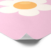 フラワーマーケット東京ピンク抽象芸術フローラ ポスター (角)