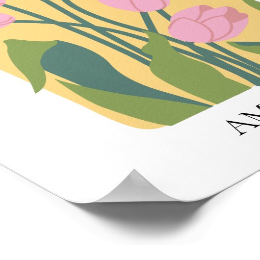 フラワーマーケット編集可能アムステルダム ポスター (角)