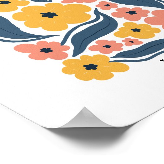 フラワーマーケット編集可能ローマ ポスター (角)