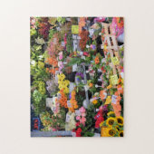 フラワーマーケット – ドイツの通り-11x14 - 252 pc ジグソーパズル (縦)