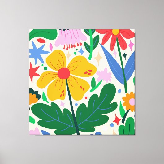 フラワーミックステープ キャンバスプリント (正面)
