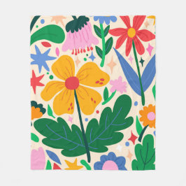 フラワーミックステープ フリースブランケット