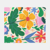 フラワーミックステープ フリースブランケット (正面(横))