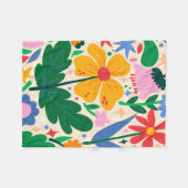 フラワーミックステープ フリースブランケット (正面(横))