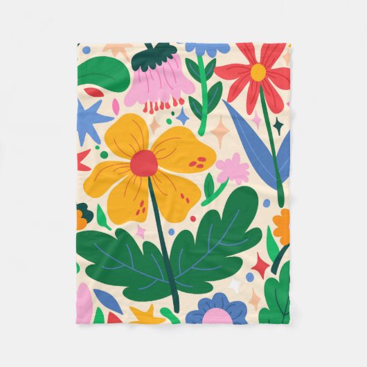 フラワーミックステープ フリースブランケット (正面)