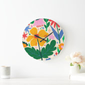 フラワーミックステープ ラージ壁時計 (ホーム)