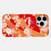 フラワーミックス着物柄 春 iPhoneケース (裏面横)