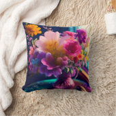 フラワーミックス花器1 クッション (ブランケット)