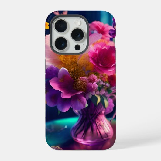 フラワーミックス花器1 iPhoneケース (裏面)