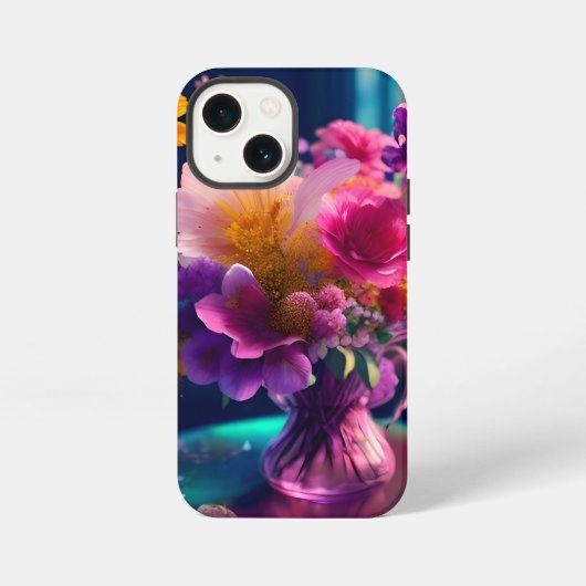 フラワーミックス花器1 iPhoneケース (裏面)