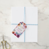 フラワーミニマリストカリグラフィーブライダルシャワーカード ギフトタグ (より糸付き)